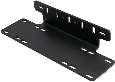 Negro soporte barra LED, soporte de montaje universal placa de matrícula parachoques delantero para faro de trabajo LED coche 4x4 camión
