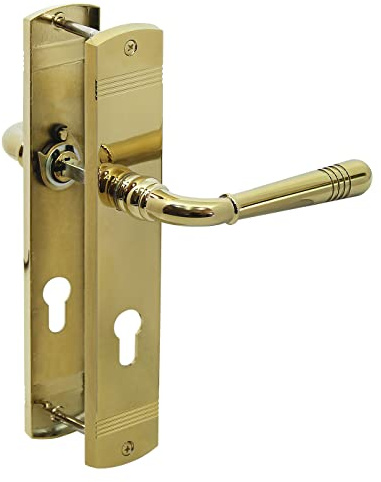 Häusler Onlinehandel GmbH Türbeschlag 1612 Helena LS PZ Messing poliert PVD Türklinke