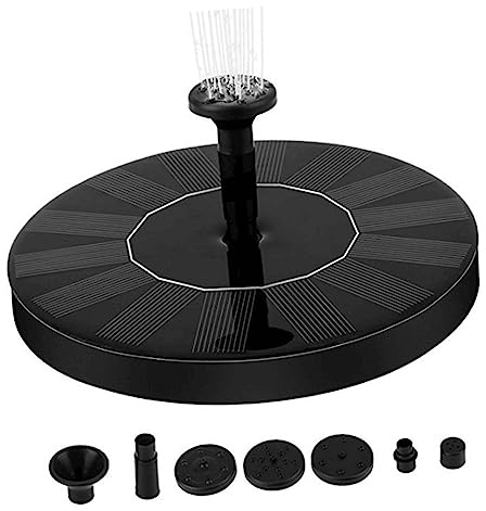 Kisangel 1w Solarbrunnen Schwimmend Für Garten Teich Mit Solarpanel Wasserpumpe Für Vogelbad Aquarium Ohne Batterie Strom Sauerstoffzirkulation Automatisch Startend Nach Sonneneinstrahlung