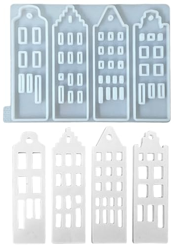 Silikonform Haus, Silikonformen Gießformen Häuser Kerzenformen zum Gießen Haus Silikonform Kerzenhalter Gießformen Silikon Haus Gießform Haus Silikon Gießform Kerzenhalter Silikonform Ostern (A)