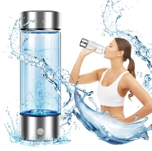 Hydrogen Water Bottle, 420ml Hydrogen Water Bottle Generator, 3 Minute Rapid Electrolysis, Portable Hydrogen Water Generator for Office, Daily Use, Travel and Gifts