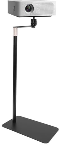 Supporto per proiettore in metallo, supporto per videoproiettore, altezza 60 cm a 120 cm, con rotazione angolare a 360°, per camere da letto, sale da soggiorno, balcone, soggiorno, ufficio, sale di