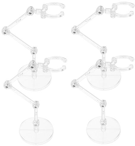 HONMEET 4stücke Teiliges Transparentes Modell Display Regal Aus Langlebigem Kunststoff Stabiler Figurenständer Für Actionfiguren Und Puppen Praktischer Desktop Halter Zur Übersichtlichen a