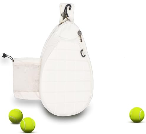 Ejoyous Borsa da Tennis, Borsa da Tennis Borsa per Racchetta da Tennis Zaino da Tennis Leggero Borsa a Tracolla Imbottitura in Schiuma di Grande capacità Pagaia per Pickleball