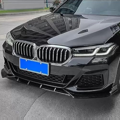 ZHOUFUDA Auto Frontstoßstange Lip Spoiler für BMW 5 Series G30 G38 M Sport 2021+, Spoilerlippe Diffusor, Auto Frontstoßstange Splitter Frontspoiler, Frontschürze Lip Spoiler Splitter