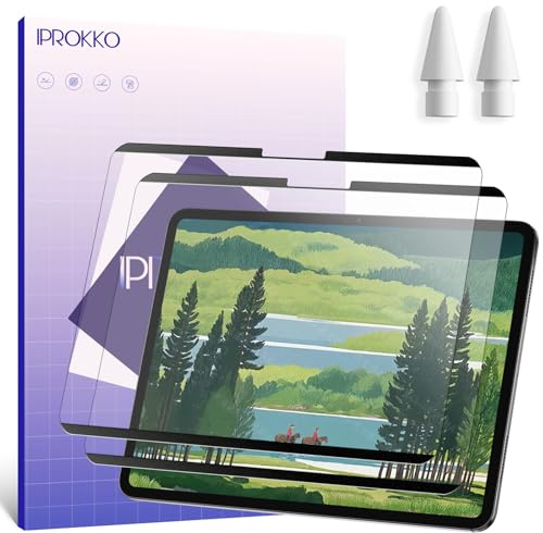 IPROKKO 2 protectores de pantalla magnéticos de papel para iPad Air de 11 pulgadas M2 2024 (iPad Air 6), lámina magnética de papel, extraíble, antideslumbrante, protector de pantalla