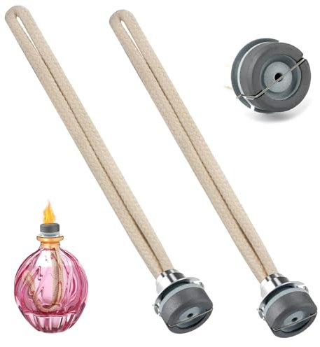 2 pezzi Stoppino Lampada Catalitica, Stoppini per Lampada Profumata, Lampada per Oli Profumati Stoppino, Lampade Olio Stoppino Ricambio, per Lampada Olio per Lampada Profumata - 18mm