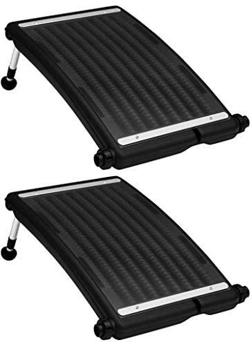 LLEZKBR Hogar y jardín, piscina y spa, accesorios de piscina y spa, calentadores de piscina, paneles de calefacción solar curvados para piscina, 2 piezas de 72,5 x 46 cm