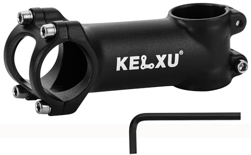 Kelxu 7 Gradi 31,8 Attacco Manubrio Bici 90mm Lega di Alluminio Gambi da Bicicletta per Bici da Strada, Mountain Bike, MTB, Ciclismo