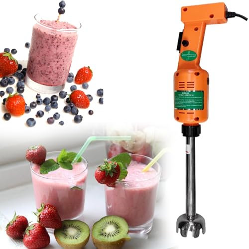 Batidora de mano comercial, batidora de mano profesional, 500 W, 12000 rpm, acero inoxidable, mango extraíble 250/300 mm, batidora de mano eléctrica para cocina de restaurante, 300 mm