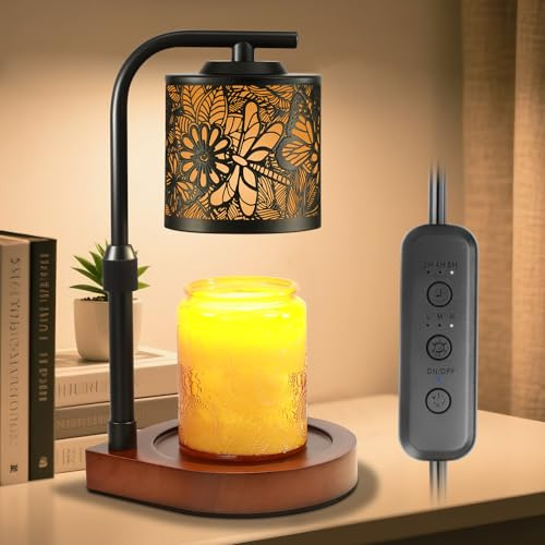 Maromamix Candle Warmer Lamp with Timer & Dimmer- Electric Wax Melt Warmer with Adjustable Height for Scented Candles, Home Décor Fragrance and House Warming Birthday Gifts for Women Mom