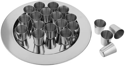 Cabilock 1 ensemble de calice et d'assiette de communion en acier inoxydable, coupes de communion, coupe religieuse pour le culte, les services religieux et les événements religieux