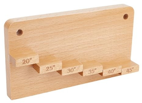 BENECREAT Beechwood Honing Gauge Block, Sharpening Angle Fixture Rectangle Edge Sharpener for Woodworking Chisels and Planes (20/25/30/35/40/45°)