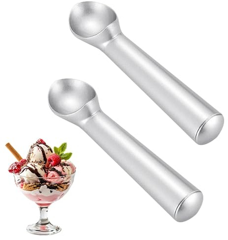 2 PCS Ice Cream Scoops – 7.1 Non-Stick Aluminum Alloy, Heavy Duty Anti-Freeze Handle, Easy Grip Design for Hard Ice Cream, Gelato, Sorbet, and Ice Cream Scoop with Release