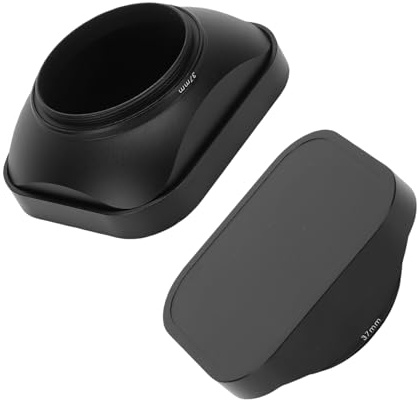 LICAEVEY Paraluce Quadrato da 37 Mm, Paraluce Quadrato in Lega di Alluminio con Vite con Copriobiettivo per la Maggior Parte degli Obiettivi della Fotocamera