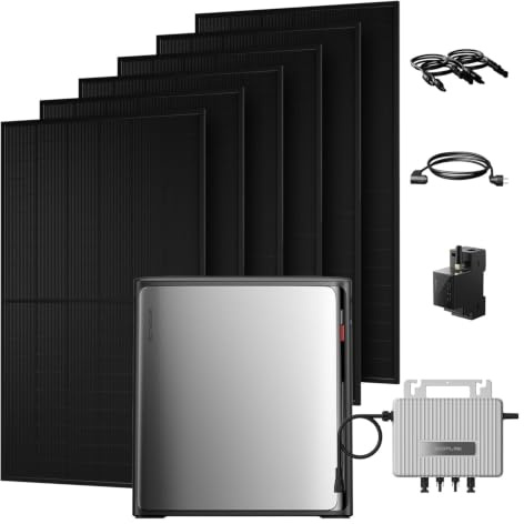 Powerness® All in One 3000W Balkonkraftwerk mit Speicher 3840Wh, ECOFLOW STREAM Ultra X mit 800W Wechselrichter, Smarten Zähler & Zubehör Komplettset, 6×500W Bifaziale Solarmodule, Plug&Play (0% MwSt)