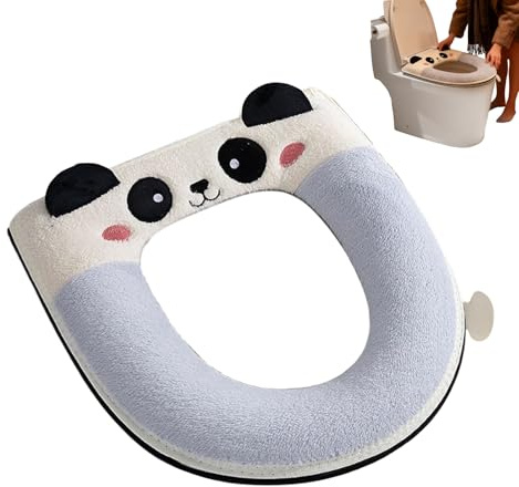 per WC | Cartoon Panda per sedile WC per il periodo invernale – Copertura ergonomica per WC | Per bagno, hotel, casa, doccia, appartamento, camera dei bambini, dormitorio