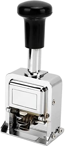 Changor Nummernstempel, Langlebig, Selbstfärbend, Automatische Nummerierungsstempelmaschine für Buchhaltung, Bankwesen und Medizin, Gehäuse aus Zinklegierung