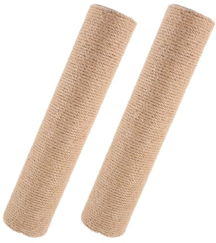 NOLITOY 2 Stück Ersatz Kratzstämme aus Robustem Sisal 40cm für Katzen Kratzbaum Zubehör Selbstgemacht Vertikal Platzsparend