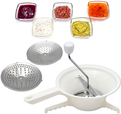 Passaverdure Per Salsa Di – Passaverdure Rotante In Acciaio Inossidabile | Gadget Da Cucina Ergonomico Per Tritare Verdure, Pomodori E Preparare Succo Di Mela