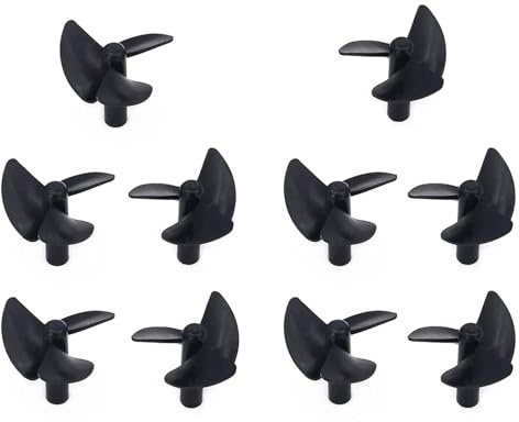 Båtpropeller 1 par 5 båtpropeller 28 mm 2,3 3-ark vänster-höger-propeller för båt leksaksbåt-fiskebetesbåt gör-det-själv leksaksbåt-modell (5 par svart)