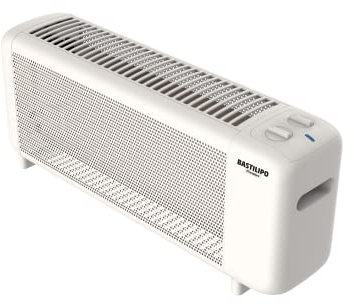 Bastilipo - PRC-1500B, Placa radiante de mica compacta, 750/W1500W, termostato, COLOR BLANCO
