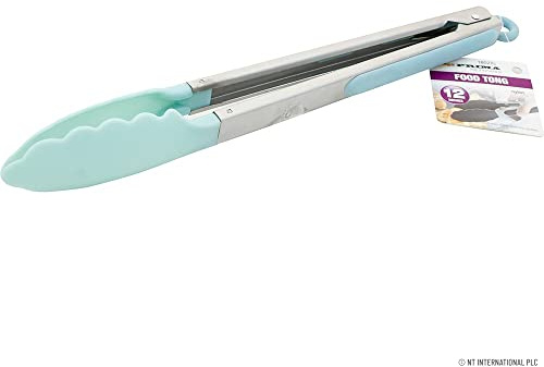 Prima Kitchen Tongs - Non-slip Stainless Steel Handle - Handy Utensil For Cooking, BBQ, Buffet, Salad, Air Frying