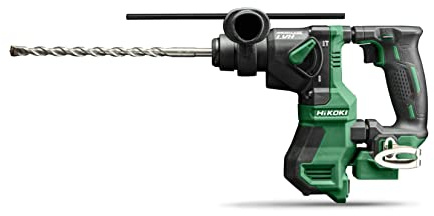 HIKOKI DH12DDWHZ - Marteau léger SDS-Plus alimenté par batterie 12V Li-Ion 2x 4,0 Ah 1,2 J 0-1080 tr/min 0-5500 ipm max. 18 mm 1,9 Kg avec étui empilable Vert/Noir