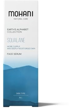 Mohani Squalan Öl zur Pflege aller Hauttypen | Vegan Naturkosmetik für Gesichtspflege und Haare | Schnell einziehend und Stärkt die Hautbarriere | Serum zu 100% aus Oliven (30ml)
