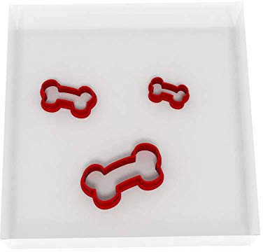 Custom Cutters Bone Shape Cutters | MINI/Tiny Plastic Cutter for Baking, Fondant, Clay, Pastry, Icing, Jewellery (1.5/2/3CM) v2