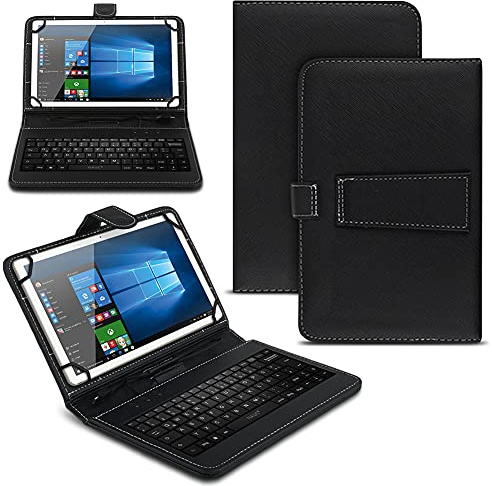 Tablet Hülle + Tastatur kompatibel für Blackview Tab 90 Tasche Universal Schutzhülle Keyboard QWERTZ Layout Cover Case