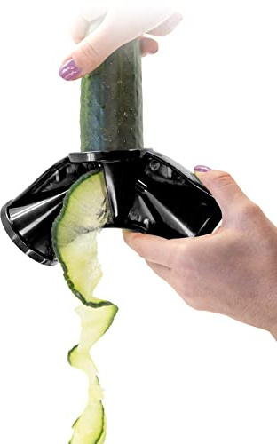 NERTHUS FIH 912 Vegetable and Fruit Peeler 3 in 1 Black 3 Types of Cutting, Easy to Use and Clean