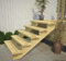 Gartenwelt Riegelsberger Escalera de terraza de 95 cm de ancho con 5 peldaños, altura de 89 cm, madera maciza de pino tratada a presión, juego completo de mejillas, tablas y tornillos