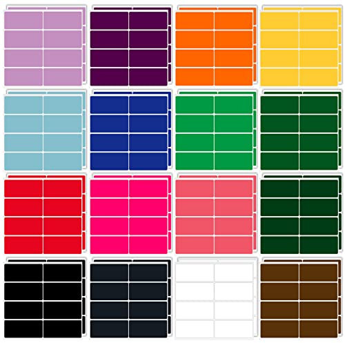 BLMHTWO 256 StüCk Klebepunkte Bunt, Klebe Etiketten Beschreibbar 16 Farben Markierungspunkte Buntpapier Selbstklebend für Haftnotizen Marker Sammelalben Diy-Handwerk