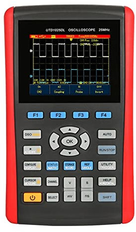 wrtgerht casa Portatile Strumenti per Test Funzionali Oscilloscopio a Memoria Digitale Portatile Oscilloscopio con impostazione Completamente Automatica con analizzatore Logico
