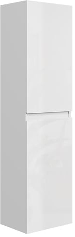 Badplaats B.V. Badezimmer Schrank Angela 150cm Hochglanz Weiß – Regal Hochschrank Schrank Möbel Badschrank