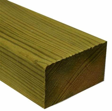 Pressure Treated Timber 4 x 2 Inch (100mmx50mm) Timber 1.2 Metre,Green - Planed Treated Timber, Timber battens 4x2 Inch, Treated Timber 100x50mm 4x2 Inch (8)