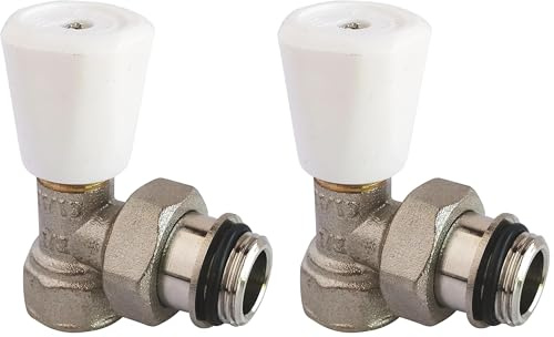 Somatherm For You - Robinet de radiateur manuel équerre 3/8 W400004 (Lot de 2)