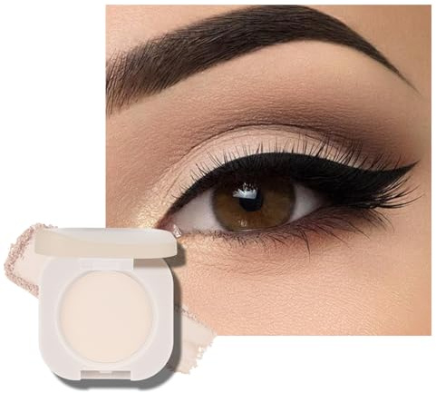 KYDA Beige Matte Single Eyeshadow, Multiuse for Matte Eyeshadow and Primer, Buildable Off White Eyes Shadow, Ultra-fine Lightweight, Crease-proof High Pigmented Formula, Moonlight