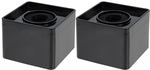 BESTonZON 2stücke Kompakte Abs-quadratwürfel-mikrofonstationslogos Für Professionelle Interviewmikrofone Schwarz Mit Platz Für Firmenlogos Leicht Montierbar Und Abnehmbar