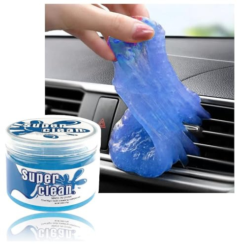Buyohlic Gel de limpieza universal para coche, limpiador de grietas de coche, limpiador de barro para automóviles y teclado, limpiador de gel, limpiador de ventilación reutilizable