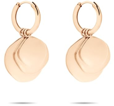 LIEBESKIND BERLIN Damen Schmuck – Kette, Armband und Ohrringe mit angesagten organischen Plättchen aus Edelstahl - Zarte Anhänger variieren dynamisch in Form & Größe und verleihen durch ihren
