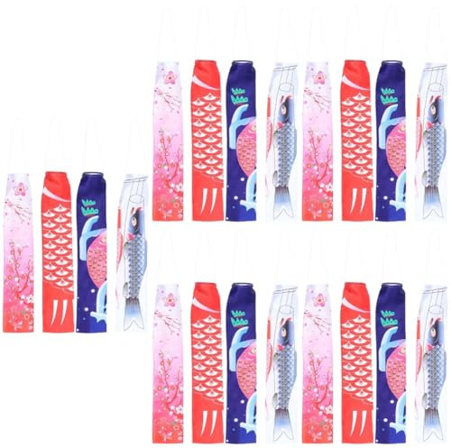 Happyyami 20piezas Banderas De Japonesas Para Decoración De Sushi Pendientes De Viento Para Jardín y Diseño Japonés De y Prosperidad