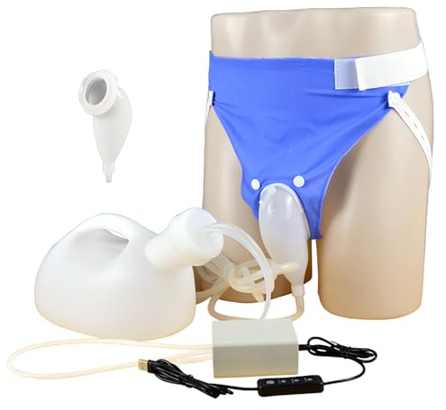 SXTYFBB Colector de orina portátil eléctrico, catéter de 1 m, urinario de Gran Capacidad de 3000 ml, Cintura elástica Ajustable, fácil de Limpiar para Hombres.