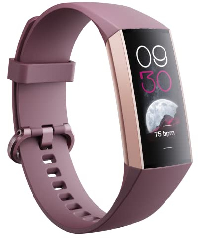 findtime Fitness Tracker 1.10 AMOLED Color Display Fitness Watch for Men Women Pedometer Watch with Heart Rate BP Sleep Monitor Activity Trackers for Sports Compatible with Android iOS (Burgundy)