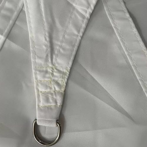 Hiseng Tenda a Vela Ombreggiante Impermeabile Rettangolo, Vele Parasole da Giardino Protezione Raggi UV 95% Telo Ombreggiante Terrazzo con 4 Corde per Piscina Patio (Bianco,4x4m)