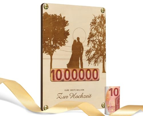 Giftota Geldgeschenk Hochzeit Erste Million für Brautpaar - Hochzeitsgeschenk Geld - Zur Hochzeit Alles Liebe