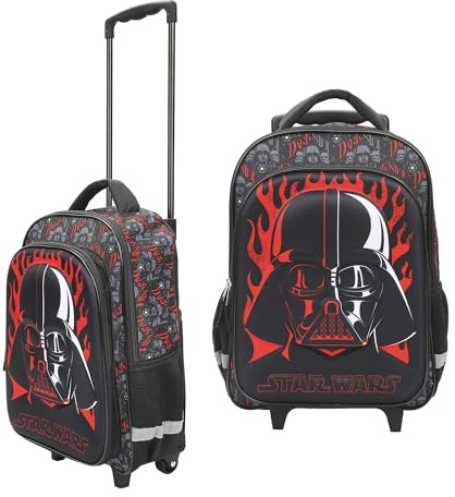 Bioworld Star Wars Darth Vader 16 Rolling Travel Backpack