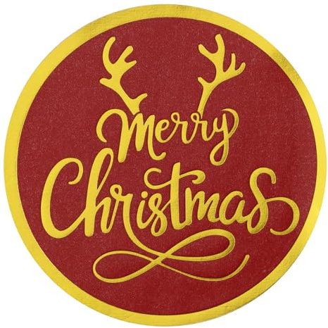 BETESSIN Aufkleber Weihnachten - 120 Stück Merry Christmas Sticker Rot - Weihnachtsetiketten Selbstklebend - Weihnachtsaufkleber für Papiertüten und Geschenkverpackungen (4 cm ⌀)