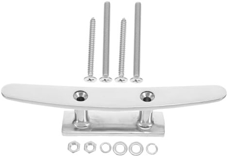 Toyvian Columna Inoxidable para Atar Barcos Atar Tacos listón de Cuerda Cornamusa Marina Base de Cornamusa para Barco Accesorios de Muelle de Botes Acero Inoxidable 316 Plata